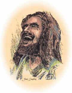 "Jesus laughing"  by Ralph Kozak 1977