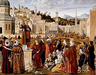"The Sermon of St. Stephen at Jerusalem" - by Vittore Carpaccio, ca. 1511 to 1520 