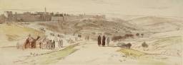 "View of Jerusalem" by Edward Lear (1812-1888) - 1858