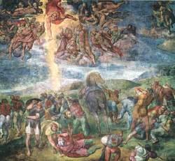"The Conversion of Saul," by MICHELANGELO di Lodovico Buonarroti Simoni (b. 1475, Caprese, d. 1564, Roma)