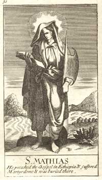 St. Matthias, from 1708 Book of Common Prayer