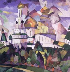 "New Jerusalem," by Aristarkh Lentulov, 1917 Oil on Canvas, 102 x 101 cm, The State Russian Museum.