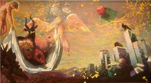 "St. Peter's Vision," 1992, Doug Jaques, acrylic, 6'x11'