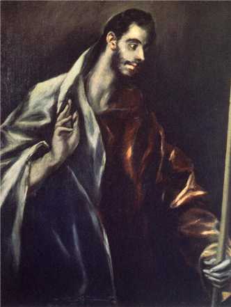 "Apostle St Thomas," El Greco, 1606.